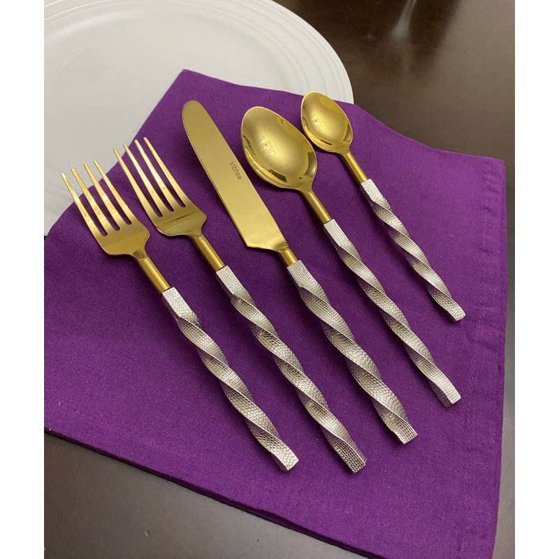 Classy R Us Stainless Steel Flatware Set of 20 Wayfair